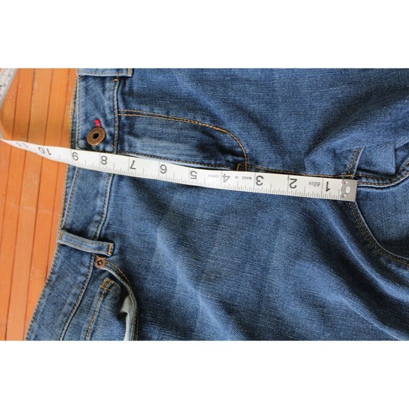J JILL medium washed Blue Stretch Denim Authentic Fit Slim Boot Cut Jeans size 6 - Picture 8 of 12